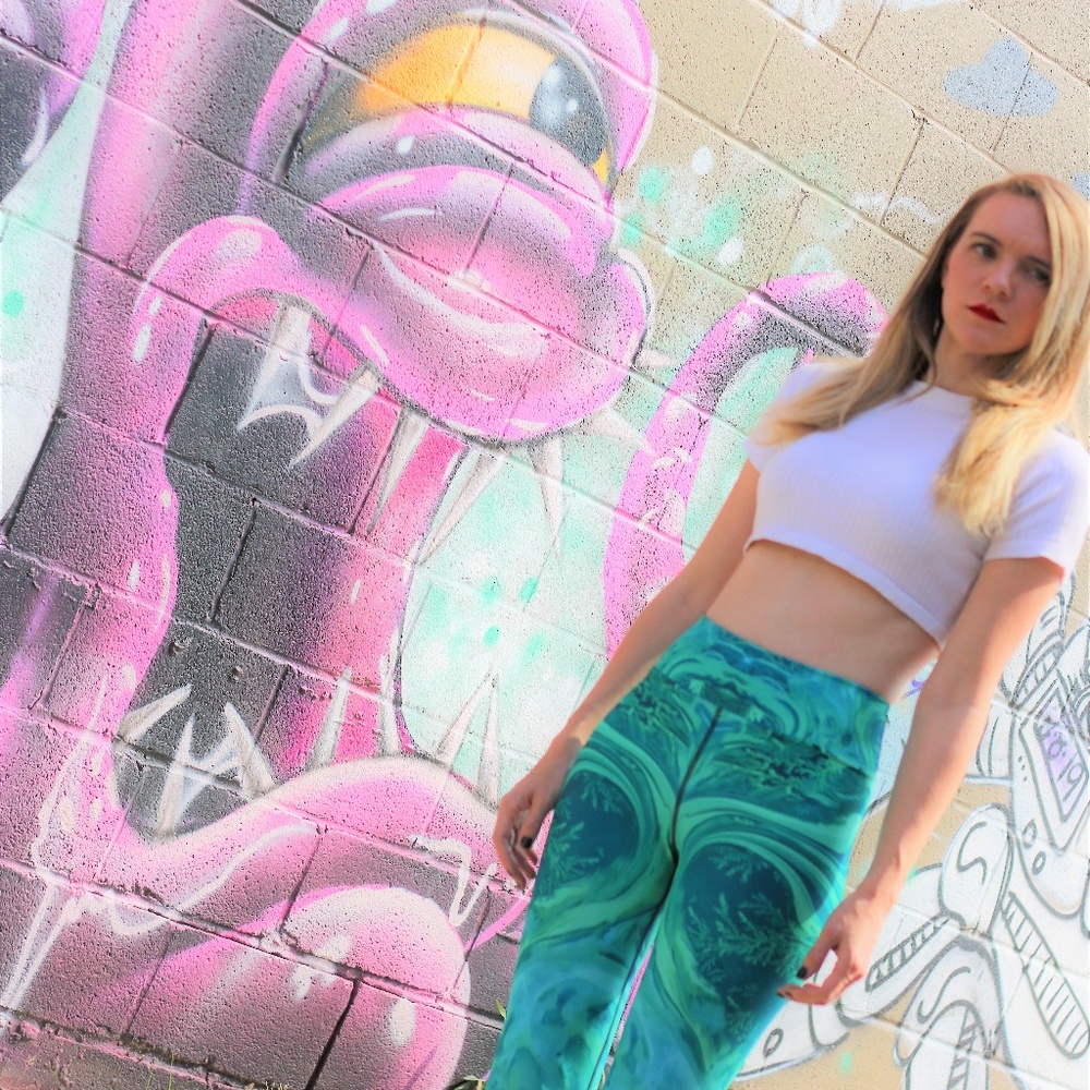 VENTCRI Splender Swirl Tie Dye Boho Yoga Leggings - Picture 4 of 8